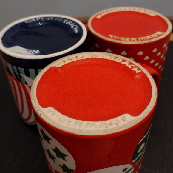 Vintage Waechtersbach Ceramic Mug Set Of 3 - Picture 4 of 12